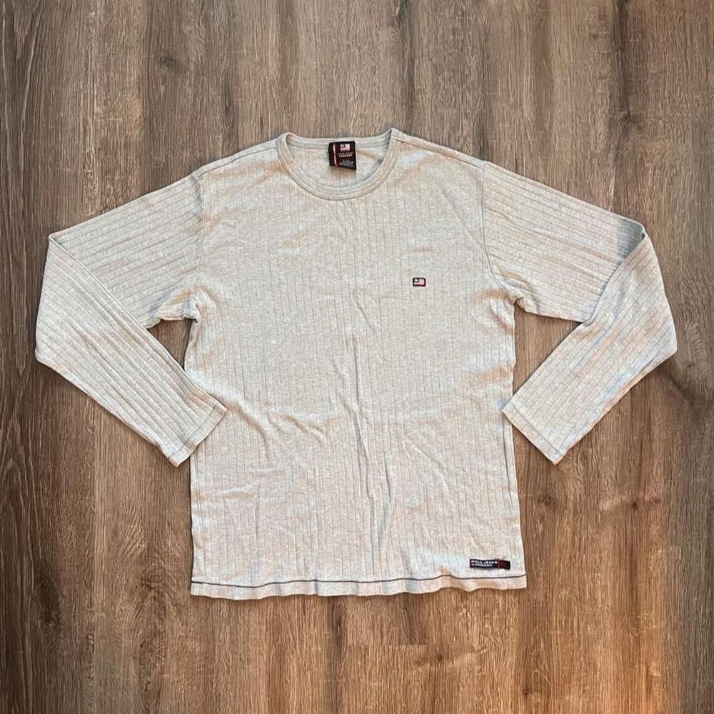 Ralph Lauren Gray Striped Long Sleeve